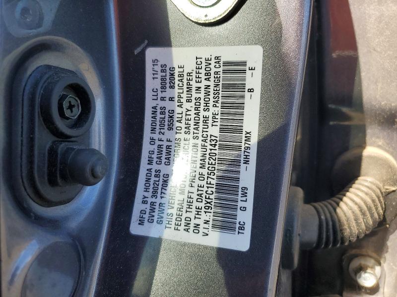 Aukcja sprzedaży 2016 Honda Civic, vin: 19XFC1F75GE201437, numer aukcji: 53641026