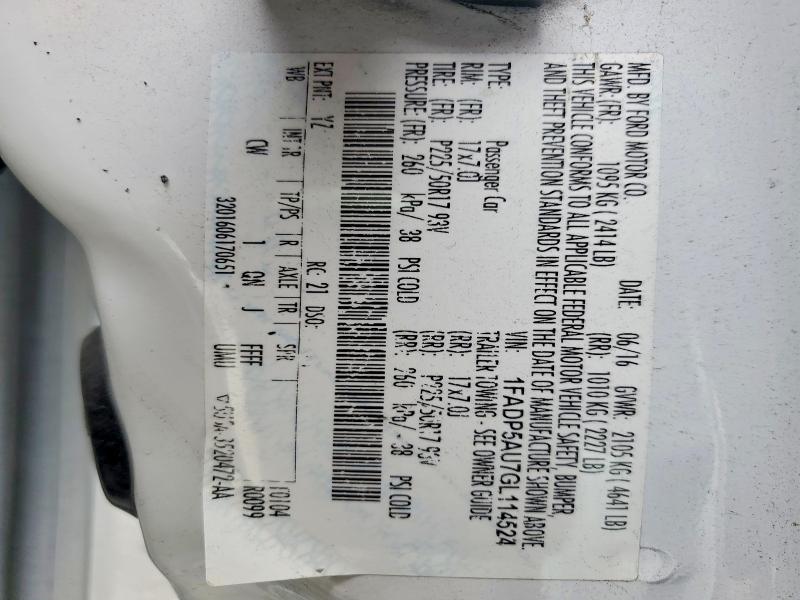 Продаж на аукціоні авто 2016 Ford C-max, vin: 1FADP5AU7GL114524, номер лоту: 52576516