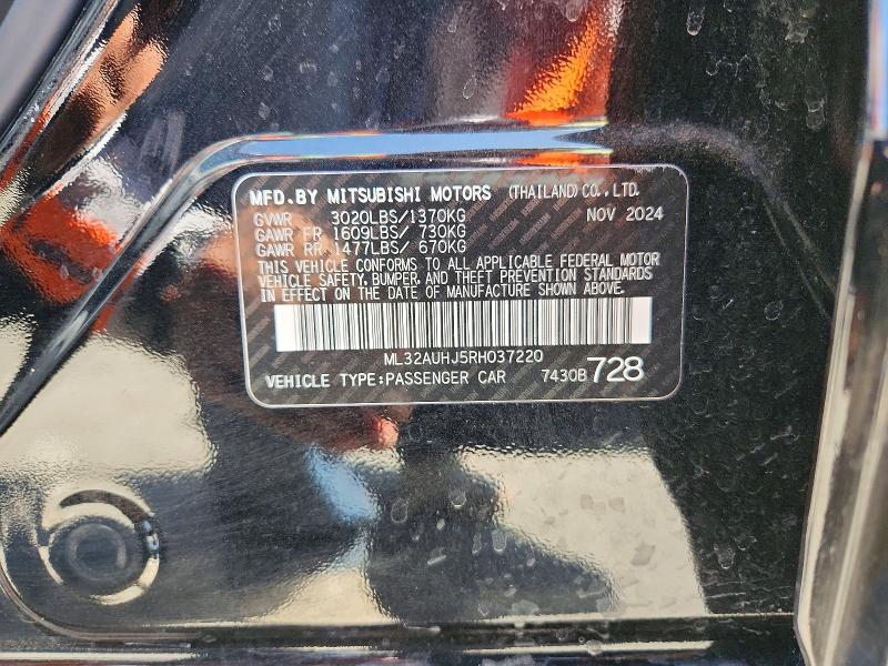 Aukcja sprzedaży 2024 Mitsubishi Mirage, vin: ML32AUHJ5RH037220, numer aukcji: 54728646