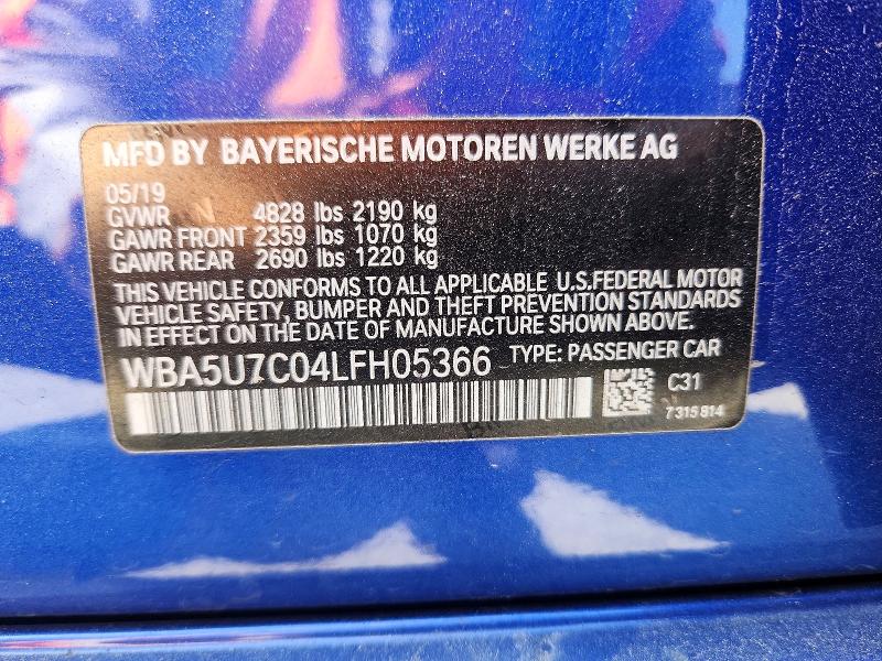 Aukcja sprzedaży 2020 Bmw M340i, vin: WBA5U7C04LFH05366, numer aukcji: 54658226