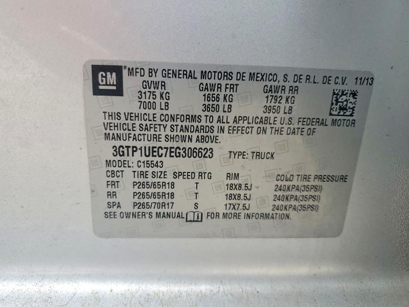 Продаж на аукціоні авто 2014 Gmc Sierra, vin: 3GTP1UEC7EG306623, номер лоту: 54586176