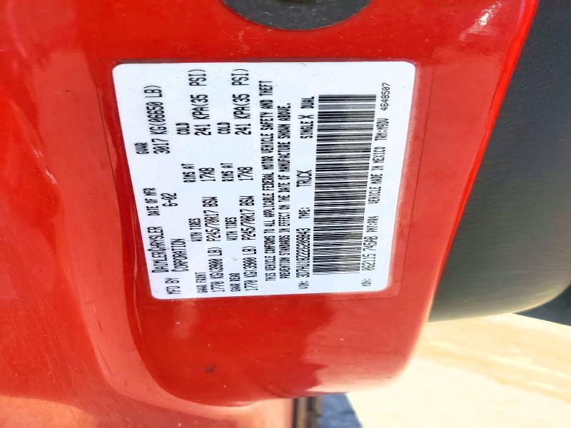 52062526 :رقم المزاد ، 3D7HU18Z22G209843 vin ، 2002 Dodge Ram 1500 مزاد بيع