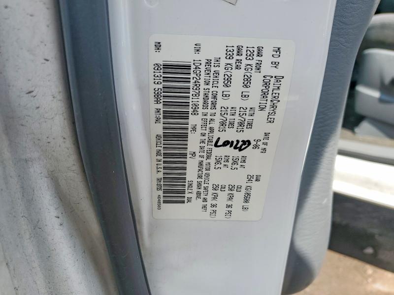 Aukcja sprzedaży 2007 Dodge Grand Caravan, vin: 1D4GP24R97B110948, numer aukcji: 50583236