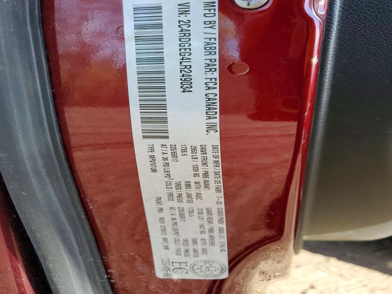 Продажа на аукционе авто 2020 Dodge Grand Caravan, vin: 2C4RDGEG4LR249034, номер лота: 51283736