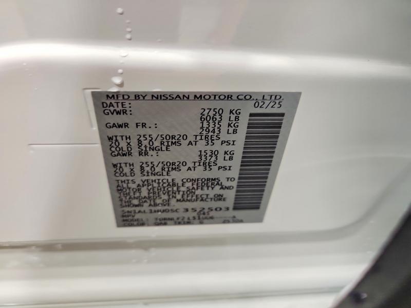 Продажа на аукционе авто 2025 Infiniti Qx60, vin: 5N1AL1HU0SC352503, номер лота: 54334536