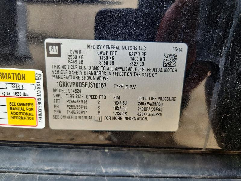 Aukcja sprzedaży 2014 Gmc Acadia, vin: 1GKKVPKD5EJ370157, numer aukcji: 54101236
