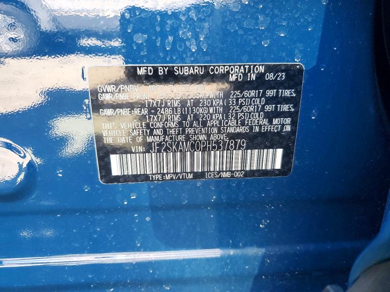 Продажа на аукционе авто 2023 Subaru Forester, vin: JF2SKAMC0PH537879, номер лота: 52646416