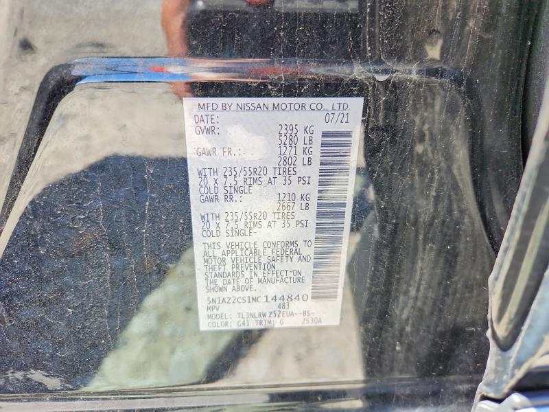 Продаж на аукціоні авто 2021 Nissan Murano, vin: 5N1AZ2CS1MC144840, номер лоту: 51140506