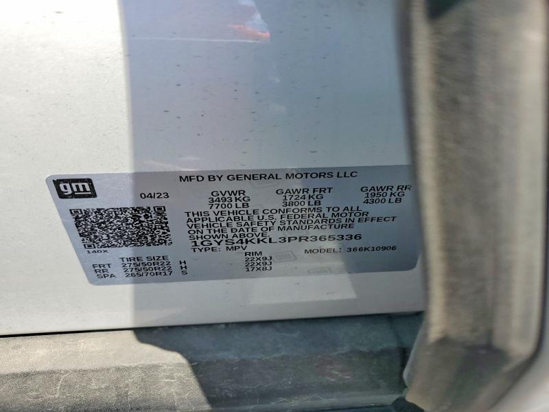 Продаж на аукціоні авто 2023 Cadillac Escalade, vin: 1GYS4KKL3PR365336, номер лоту: 52050696