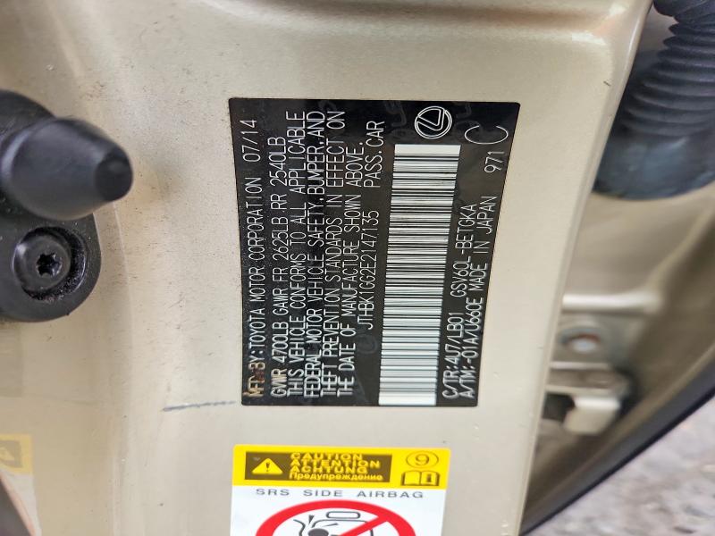 Продаж на аукціоні авто 2014 Lexus Es, vin: JTHBK1GG2E2147135, номер лоту: 54416806