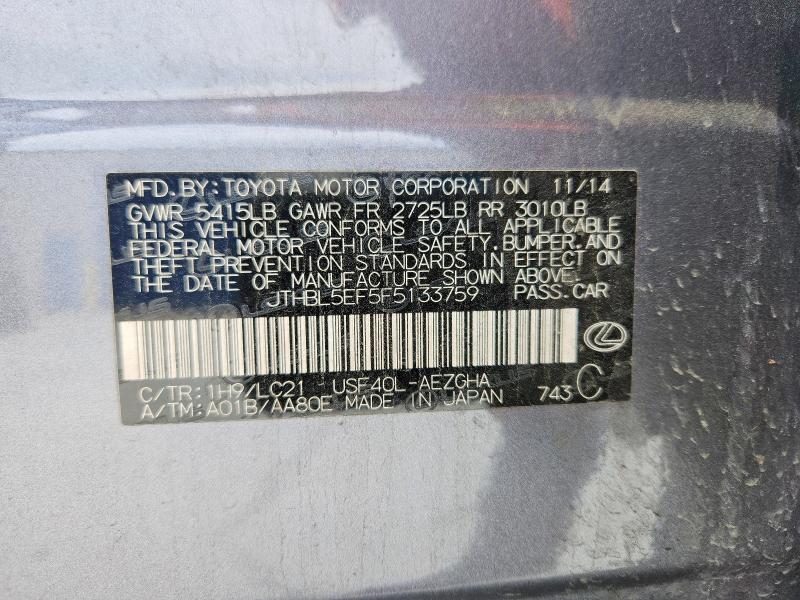 51324956 :رقم المزاد ، JTHBL5EF5F5133759 vin ، 2015 Lexus Ls مزاد بيع