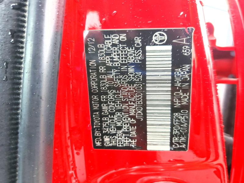 Продажа на аукционе авто 2013 Toyota Prius C, vin: JTDKDTB33D1031524, номер лота: 52587586