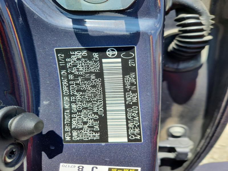Aukcja sprzedaży 2013 Toyota Prius, vin: JTDKN3DU0D5569495, numer aukcji: 53105546