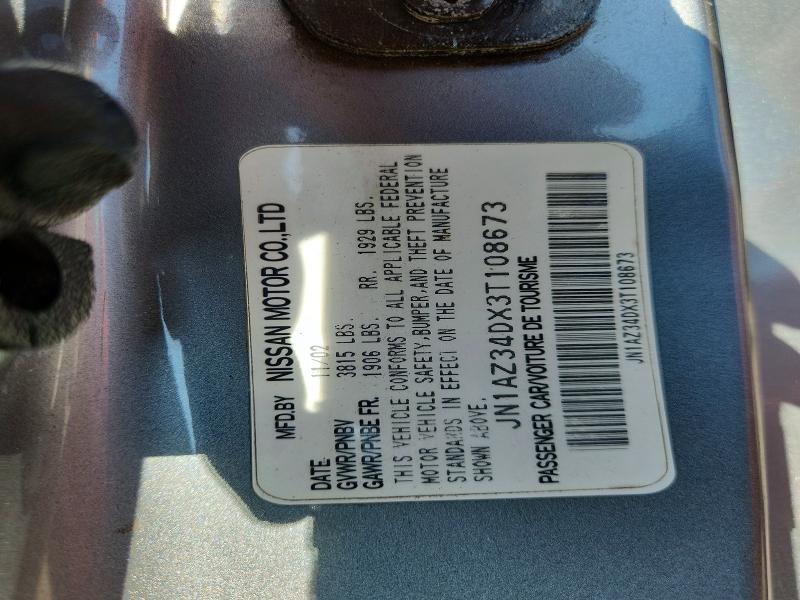 Продажа на аукционе авто 2003 Nissan 350z, vin: JN1AZ34DX3T108673, номер лота: 55000096