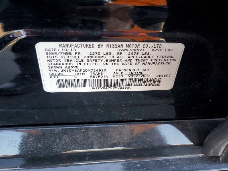 Aukcja sprzedaży 2013 Infiniti G37 Sedan, vin: JN1CV6AP2DM724920, numer aukcji: 54513366
