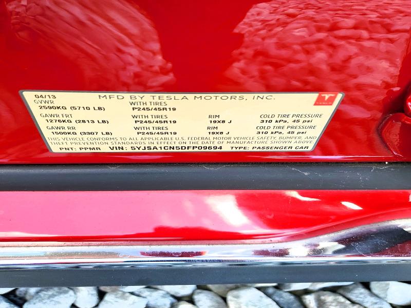 Продажа на аукционе авто 2013 Tesla Model S, vin: 5YJSA1CN5DFP09694, номер лота: 54871286