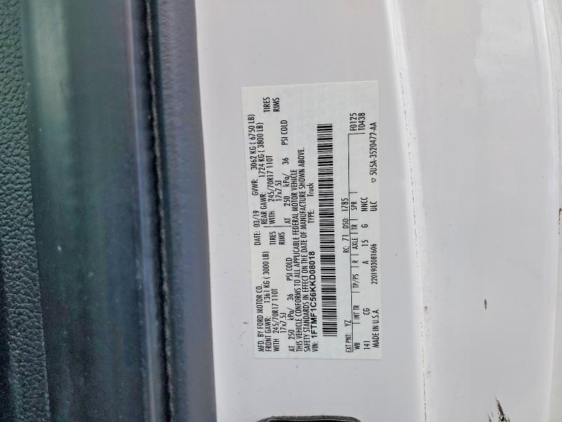 Aukcja sprzedaży 2019 Ford F150, vin: 1FTMF1C56KKD08018, numer aukcji: 54784996
