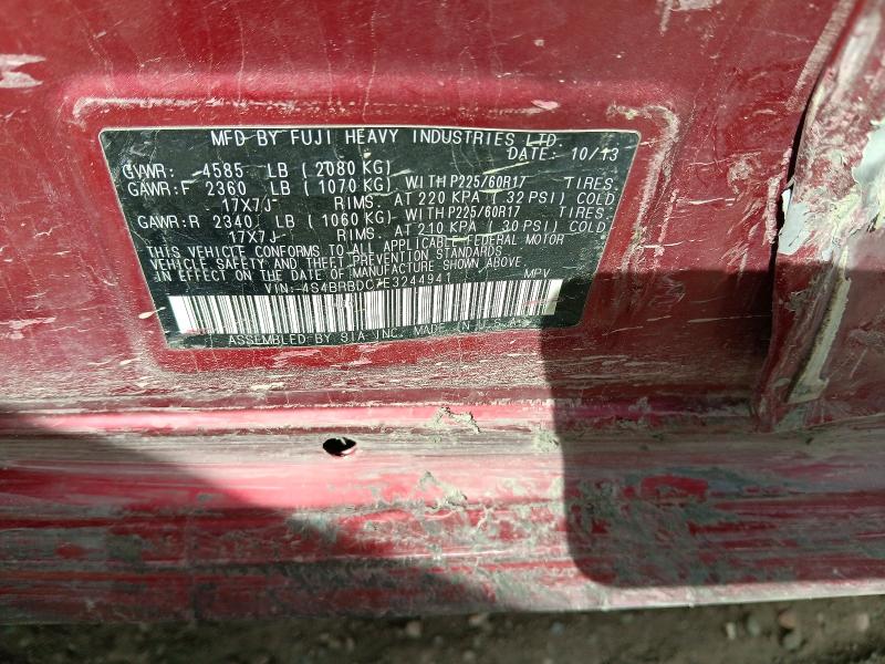 Aukcja sprzedaży 2014 Subaru Outback, vin: 4S4BRBDC7E3244941, numer aukcji: 54525226