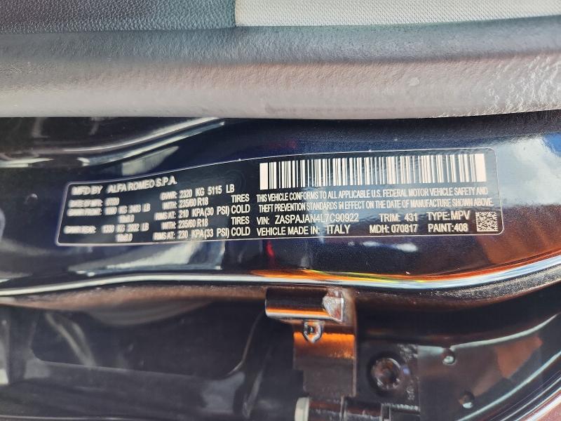 Продажа на аукционе авто 2020 Alfa Romeo Stelvio, vin: ZASPAJAN4L7C90922, номер лота: 54187036