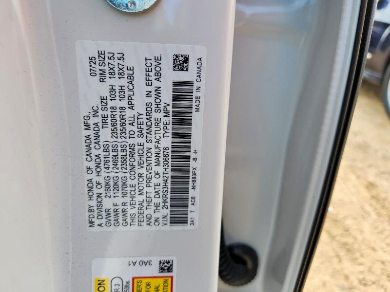Продажа на аукционе авто 2026 Honda Cr-v, vin: 2HKRS3H42TH306876, номер лота: 54507606