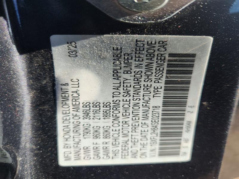 Aukcja sprzedaży 2025 Honda Civic, vin: 19XFL2H84SE023718, numer aukcji: 52076286