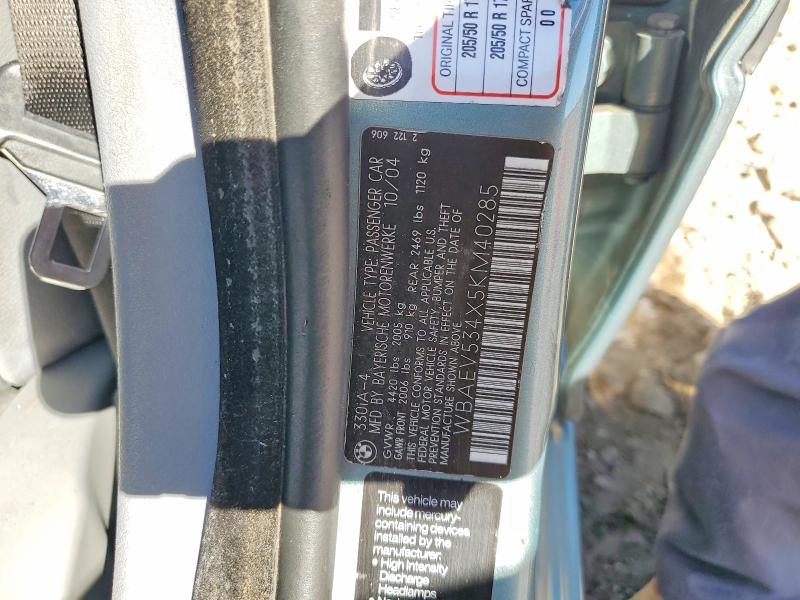 Продажа на аукционе авто 2005 Bmw 330, vin: WBAEV534X5KM40285, номер лота: 53390096