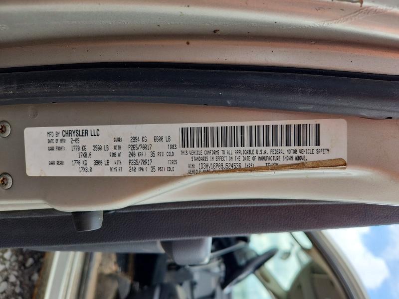 2009 Dodge Ram 1500 მანქანა იყიდება აუქციონზე, vin: 1D3HV16P09J524536, აუქციონის ნომერი: 53844636
