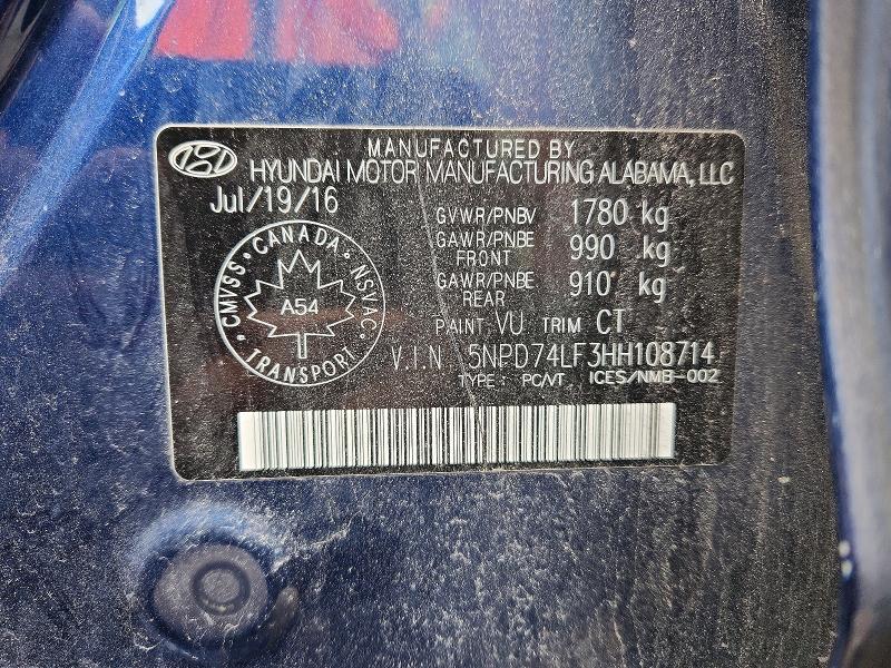 Aukcja sprzedaży 2017 Hyundai Elantra, vin: 5NPD74LF3HH108714, numer aukcji: 49255756