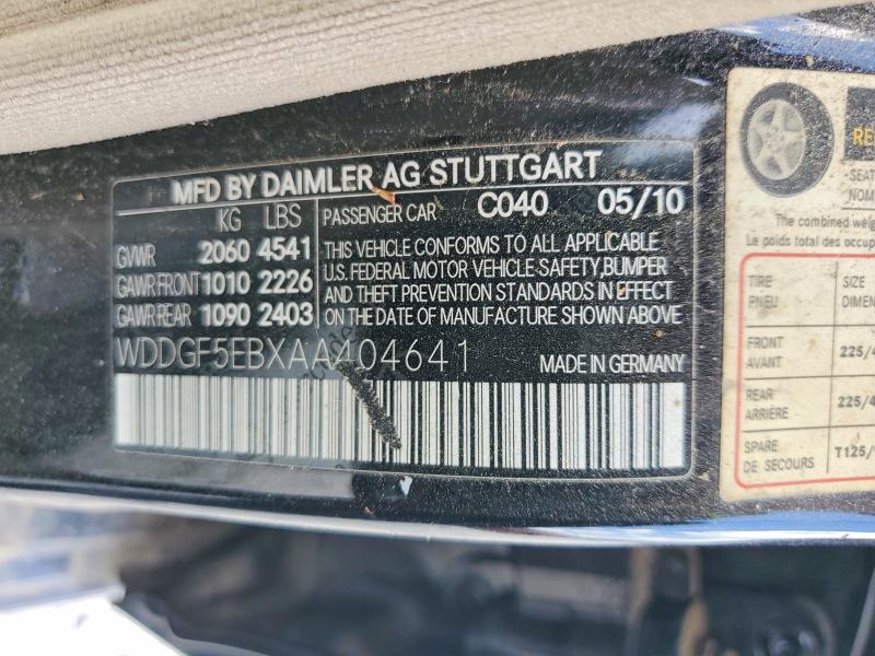 Aukcja sprzedaży 2010 Mercedes-benz C, vin: WDDGF5EBXAA404641, numer aukcji: 52934416