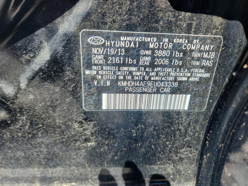 54549616 :رقم المزاد ، KMHDH4AE9EU043338 vin ، 2014 Hyundai Elantra مزاد بيع