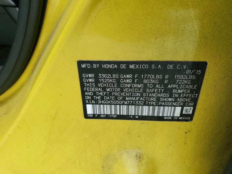 Aukcja sprzedaży 2015 Honda Fit, vin: 3HGGK5G50FM771332, numer aukcji: 52695086
