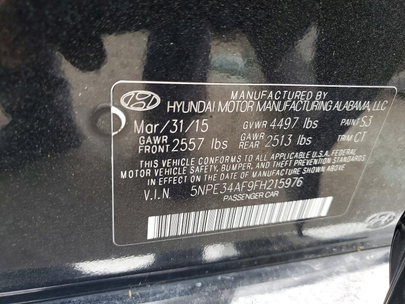 53841126 :رقم المزاد ، 5NPE34AF9FH215976 vin ، 2015 Hyundai Sonata مزاد بيع