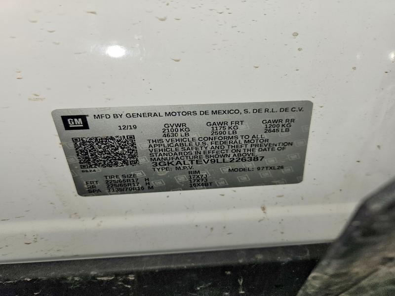 52765786 :رقم المزاد ، 3GKALTEV9LL226387 vin ، 2020 Gmc Terrain مزاد بيع