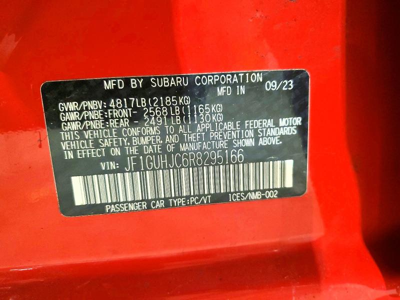 Aukcja sprzedaży 2024 Subaru Impreza, vin: JF1GUHJC6R8295166, numer aukcji: 51838726