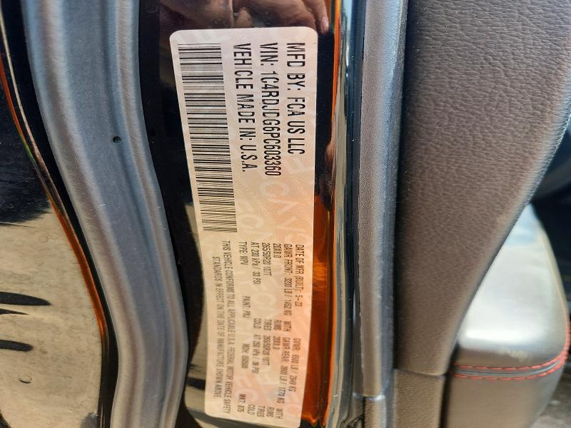 Продаж на аукціоні авто 2023 Dodge Durango, vin: 1C4RDJDG6PC603360, номер лоту: 54852006