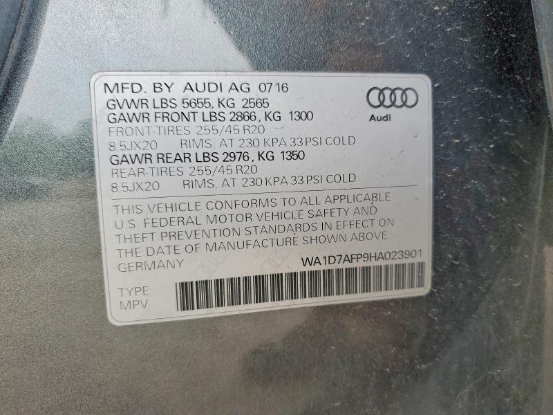 Aukcja sprzedaży 2017 Audi Q5, vin: WA1D7AFP9HA023901, numer aukcji: 54827986