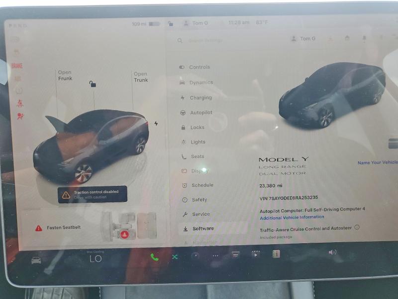 53808756 :رقم المزاد ، 7SAYGDEE6RA253235 vin ، 2024 Tesla Model Y مزاد بيع