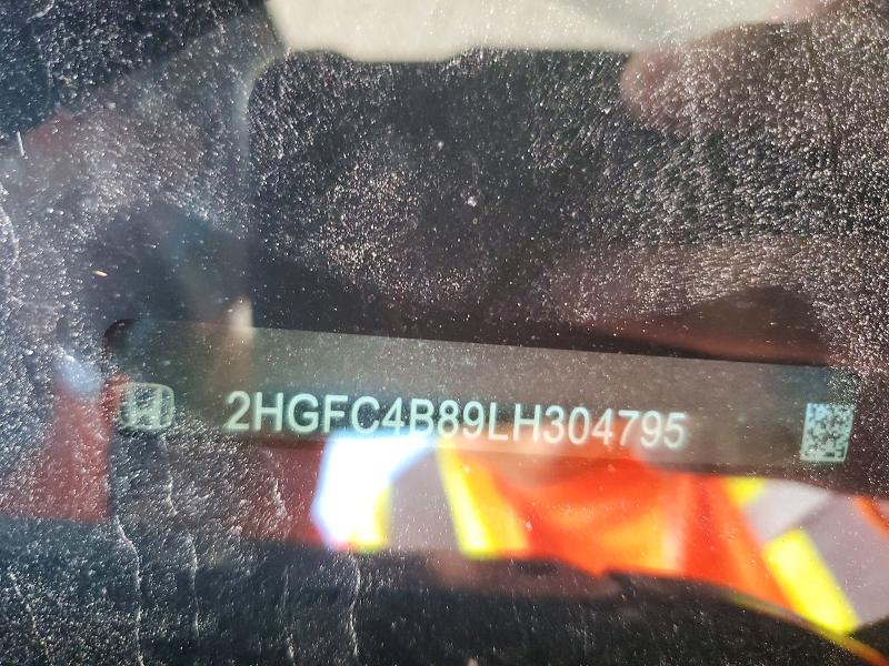 Auction sale of the 2020 Honda Civic, vin: 2HGFC4B89LH304795, lot number: 52652206