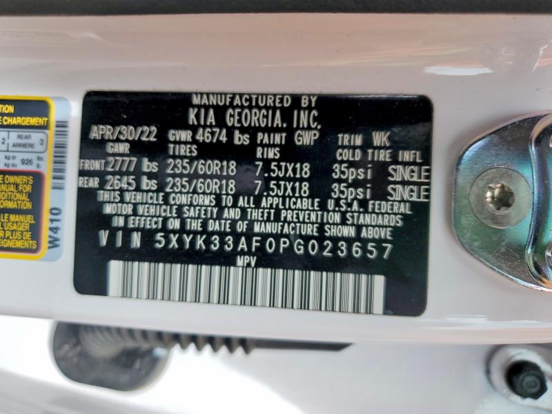 2023 Kia Sportage მანქანა იყიდება აუქციონზე, vin: 5XYK33AF0PG023657, აუქციონის ნომერი: 55072926