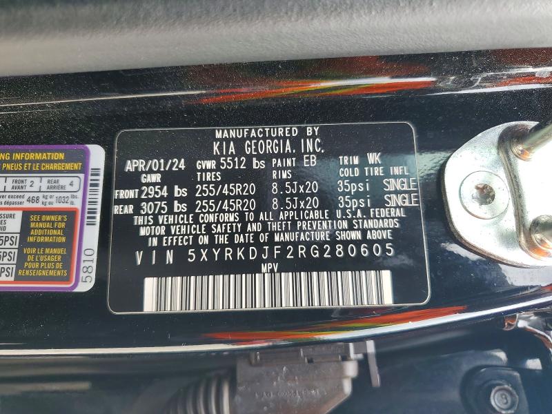 Продажа на аукционе авто 2024 Kia Sorento, vin: 5XYRKDJF2RG280605, номер лота: 54671856
