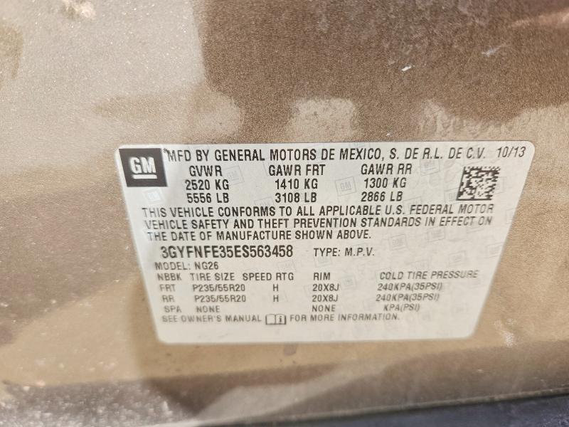 2014 Cadillac Srx მანქანა იყიდება აუქციონზე, vin: 3GYFNFE35ES563458, აუქციონის ნომერი: 52513776