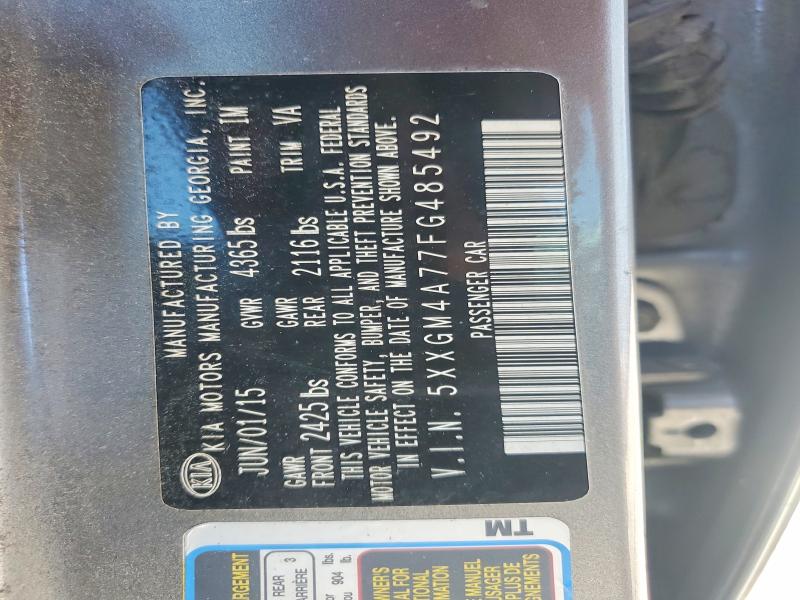 53803346 :رقم المزاد ، 5XXGM4A77FG485492 vin ، 2015 Kia Optima مزاد بيع