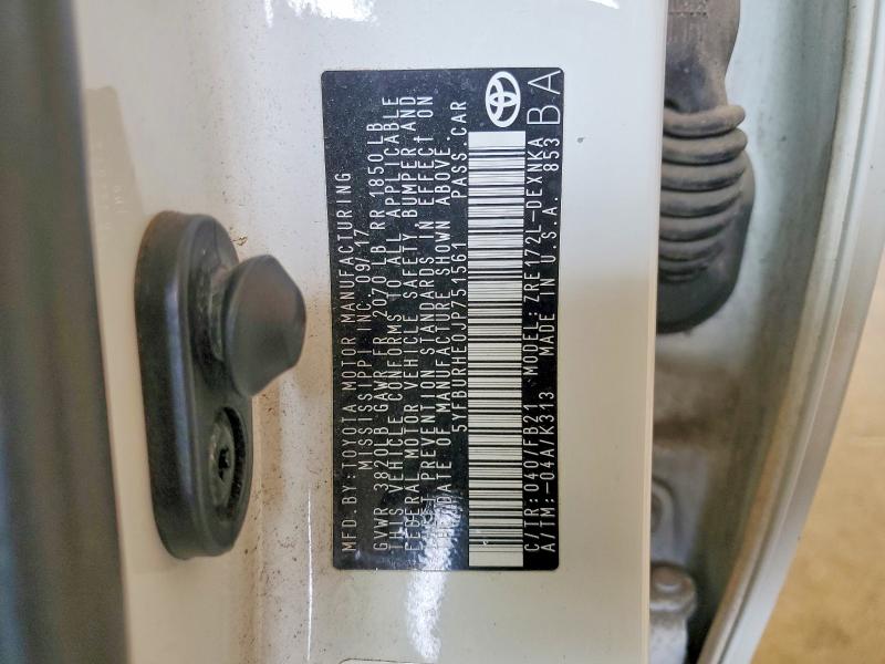 Aukcja sprzedaży 2018 Toyota Corolla, vin: 5YFBURHE0JP751561, numer aukcji: 52602436