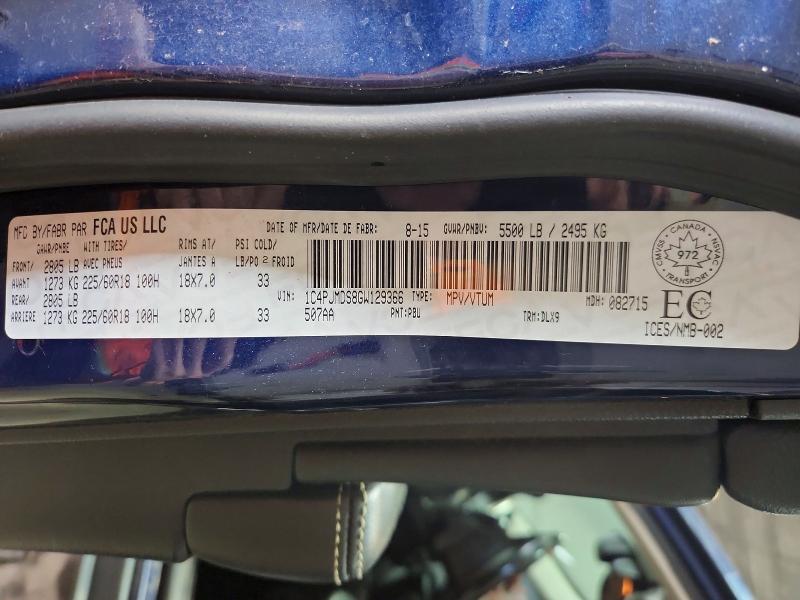 Aukcja sprzedaży 2016 Jeep Cherokee, vin: 1C4PJMDS8GW129366, numer aukcji: 53671136