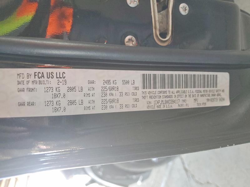 Aukcja sprzedaży 2019 Jeep Cherokee, vin: 1C4PJMLBXKD394117, numer aukcji: 53126366