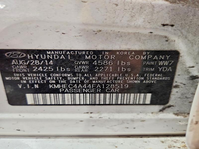 Aukcja sprzedaży 2015 Hyundai Sonata Hybrid, vin: KMHEC4A44FA128519, numer aukcji: 55054276