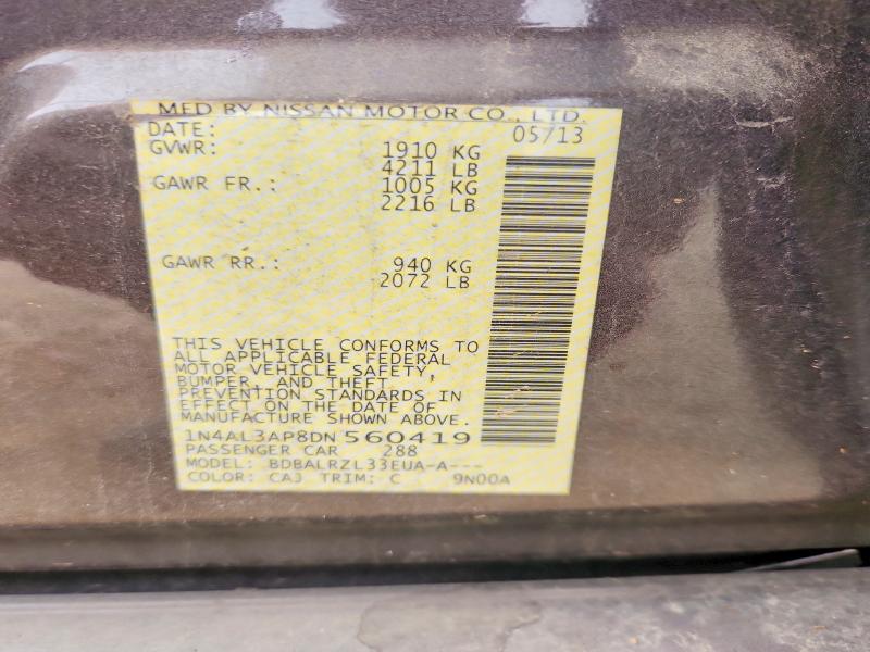 Продажа на аукционе авто 2013 Nissan Altima, vin: 1N4AL3AP8DN560419, номер лота: 51977236