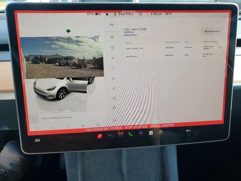 52694446 :رقم المزاد ، 7SAYGDEE3PF700829 vin ، 2023 Tesla Model Y مزاد بيع