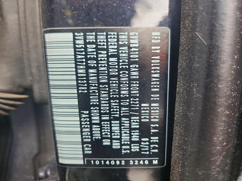 53024436 :رقم المزاد ، 3VW517AT7HM813782 vin ، 2017 Volkswagen Beetle مزاد بيع