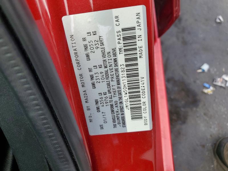 55215986 :رقم المزاد ، JM1GL1W50H1131823 vin ، 2017 Mazda 6 مزاد بيع
